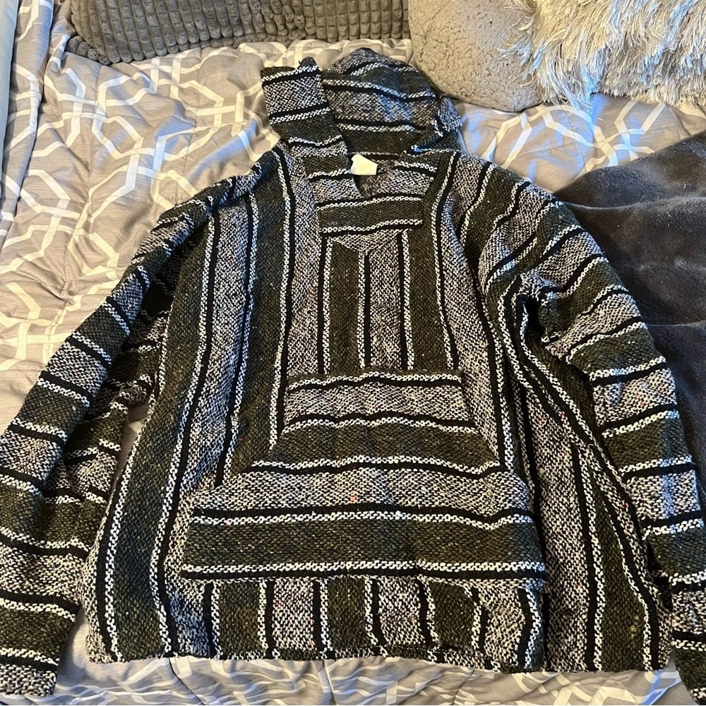 Mexican blanket poncho